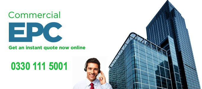 Commercial EPC, get an instant quote. Picture of big commercial building.